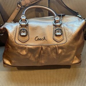 Beautiful Gold like new Coach handbag.